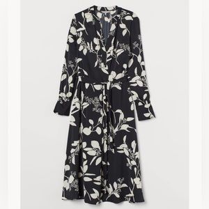 Tie-belt Satin Dress